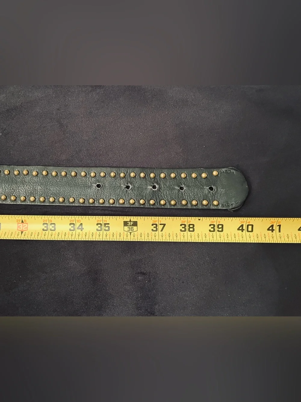 #296 Vintage 1990’s Designer Runway Statement Leather Belt